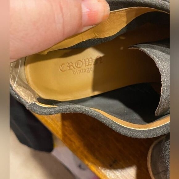 Gray suede Crown Vintage Mac‎ Suede Bootie with hidden Wedge size 8.5 - Picture 5 of 5